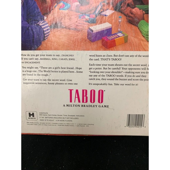ORIGINAL Classic Family Game - TABOO 1989 HORSCH Complete, FS Benefits Charity - Picture 9 of 9